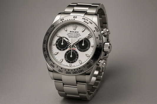 ROLEX DAYTONA PRATEADO FUNDO BRANCO
